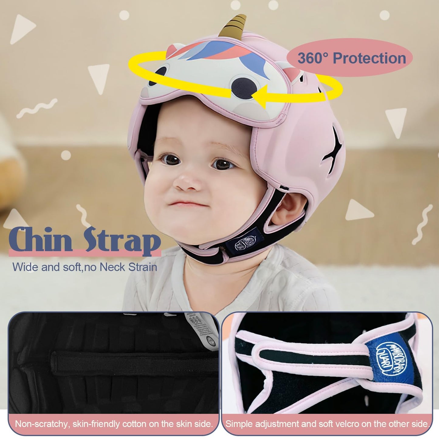 Baby Head Protector Helmet, Breathable Baby Head Protector For Crawling And Walking, Infant Soft Helmet, Anti-Collision, Ultra-L