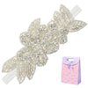 Elesa Miracle Little Baby Girl Rhinestone Flower Headband, Baby Hair Accessories In Gift Bag (1Pc- White Headband)