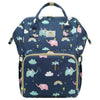 House Of Quirk Baby Diaper Bag Blue Maternity Backpack (Dark Blue Elephant)