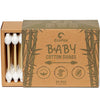 Baby Cotton Swabs 220 Count | Biodegradable & Organic Wooden Cotton Buds | Double Tipped Safety Ear Sticks | 100% Eco-Friendly &