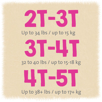 Cutie Girls 4T/5T Refastenable Potty Training Pants, Hypoallergenic With Skin Smart, 76 Count