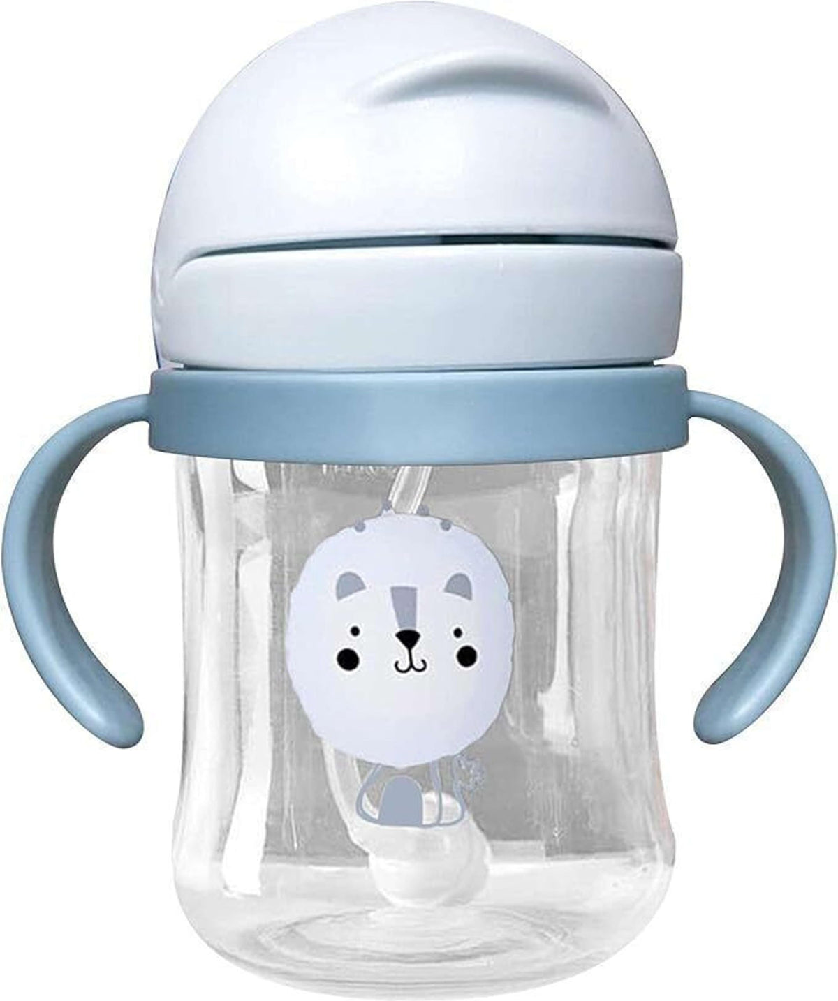 Baby Sippy Cup with Straw and Dual Handles, Blue,pack of 1