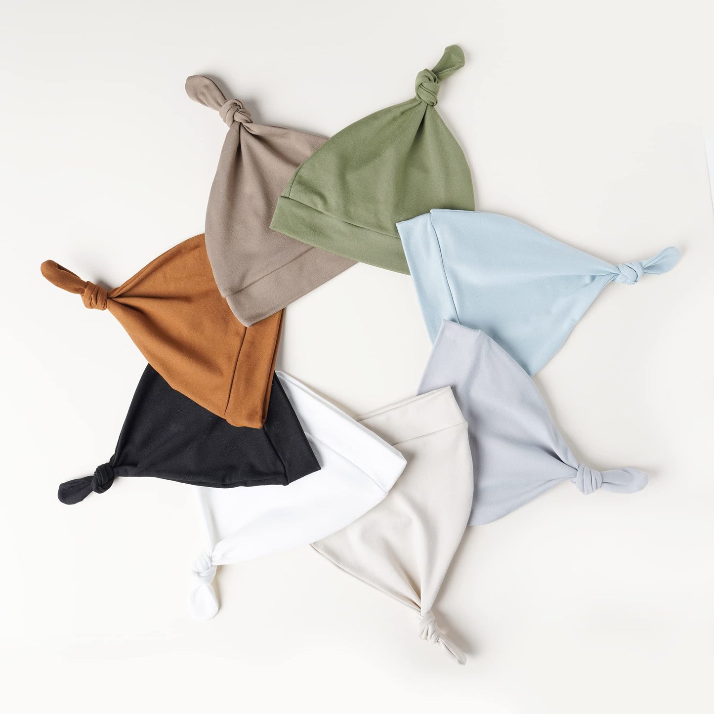 Konssy 8 Pack Baby Newborn Hats Set Knot Beanie Hats Soft For Infant Baby Girls Boys Caps 0-6 Months