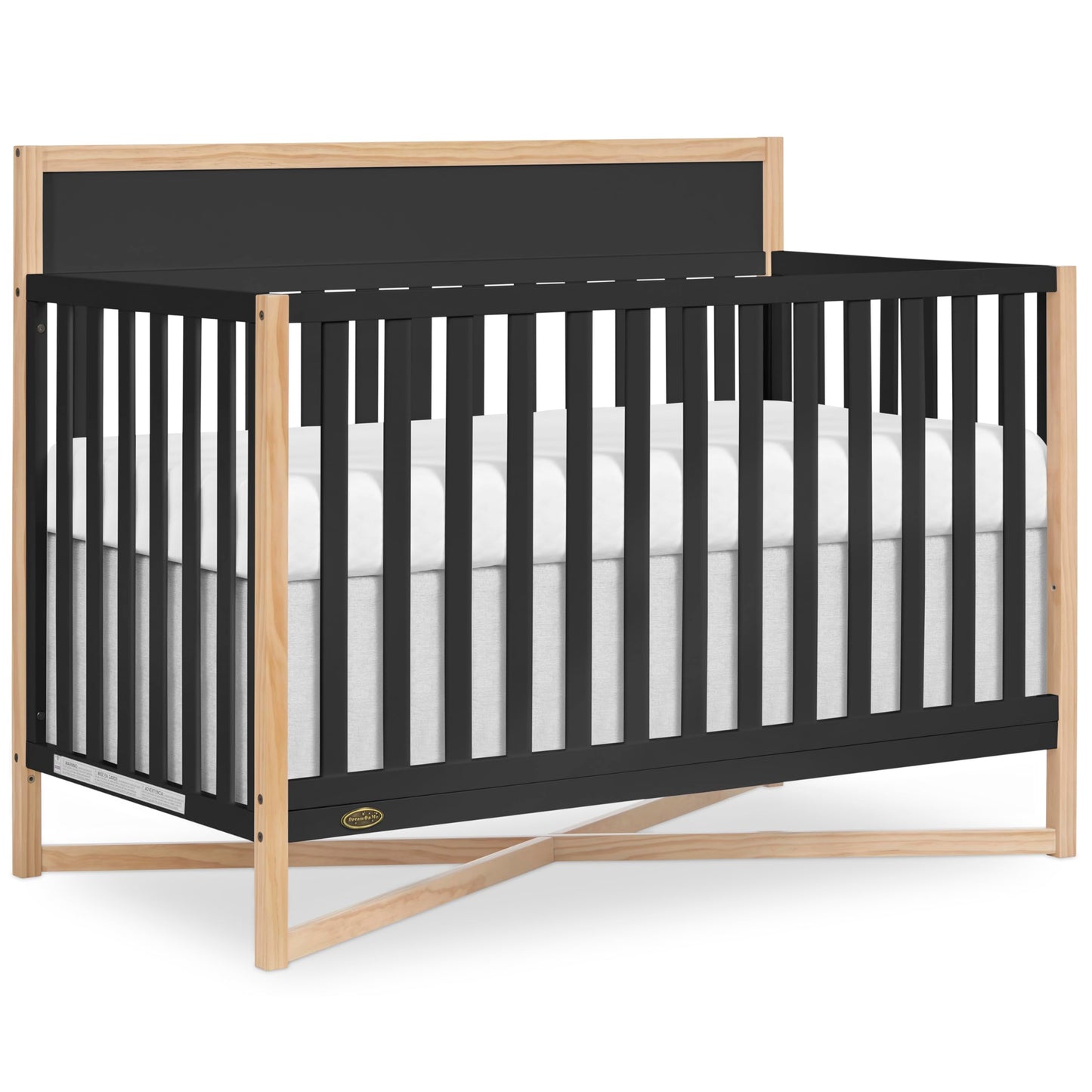 Dream On Me Owen 5-In-1 Convertible Crib In White Oak, Greenguard Gold & Jpma Certified Baby Crib, Converts From Crib To Toddler