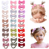 30Pcs 2 Inch Baby Girls Hair Ties With Linen Bows,Soft Elastics Ponytail Holders Hair Accessories For Infants Toddlers Baby Girl