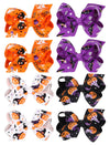 Love Sweety Baby Rose Halloween Headband Infant Pumpkin Hairband Bow Hair Clips (8Pcs Clips)