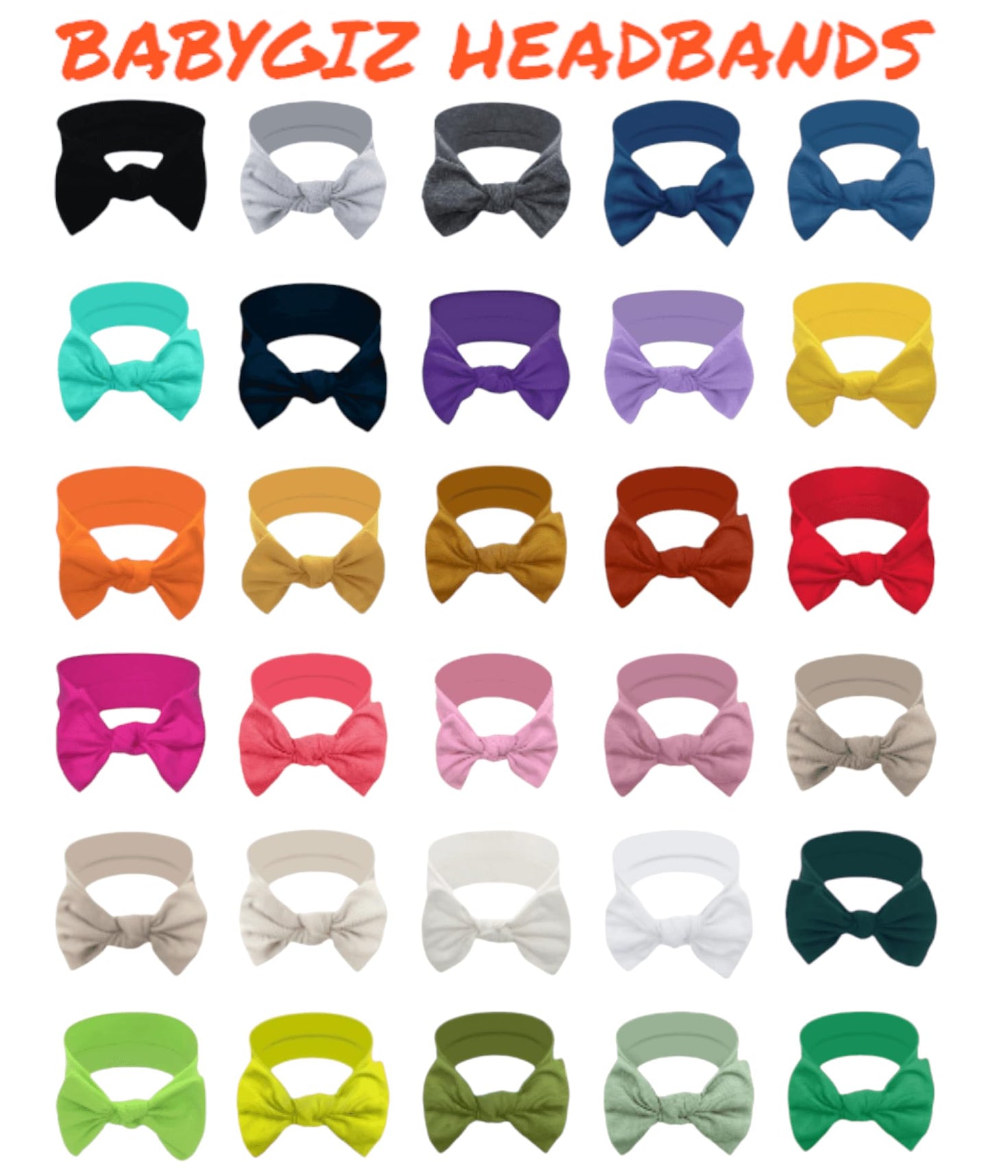 Babygiz Baby Girl Headbands-Infant,Toddler Cotton Handmade Hairbands With Bows Child Hair Accessories (Navy Blue)