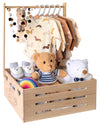 Fun-Plus Super Size Baby Shower Crate Closet, Baby Shower Basket With Handle Baby Storage Crate, Wooden Crate For Pregnancy New