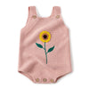 Simplee Kids Baby Girls Sunflower Knit Rompers Pink Knit Clothes For Newborn Baby Girls