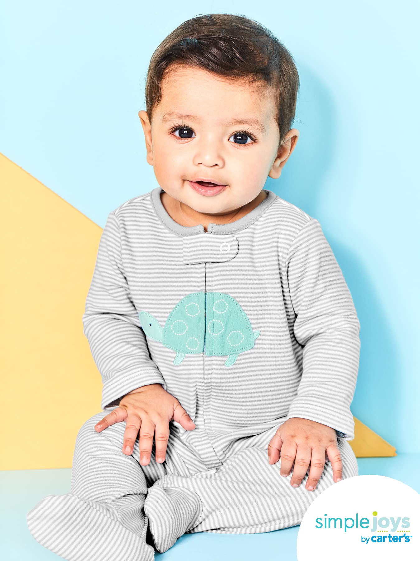 Simple Joys by Carters Baby 2-way Zip Cotton Footed Sleep and Play