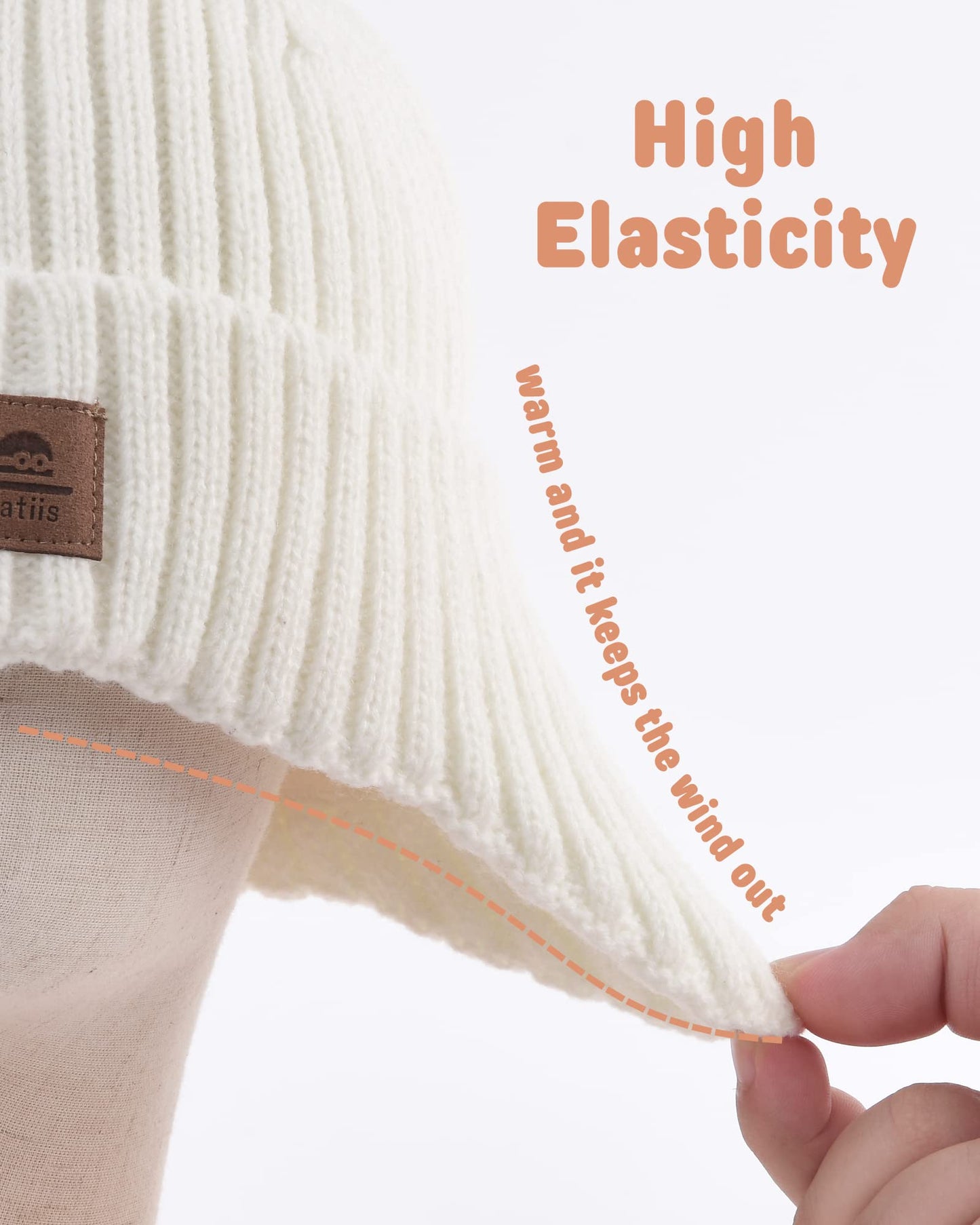 Baby Beanie Fleece Lined Toddler Winter Hat With Ear Flaps Little Girls Boys Warm Hats Cute Beanies For Kids