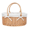 Handwoven Wicker Diaper Caddy Organizer, 15.75X10.63X6.69inch Multi functional Baby Diaper Bag for Nursery & Home Storage, Det