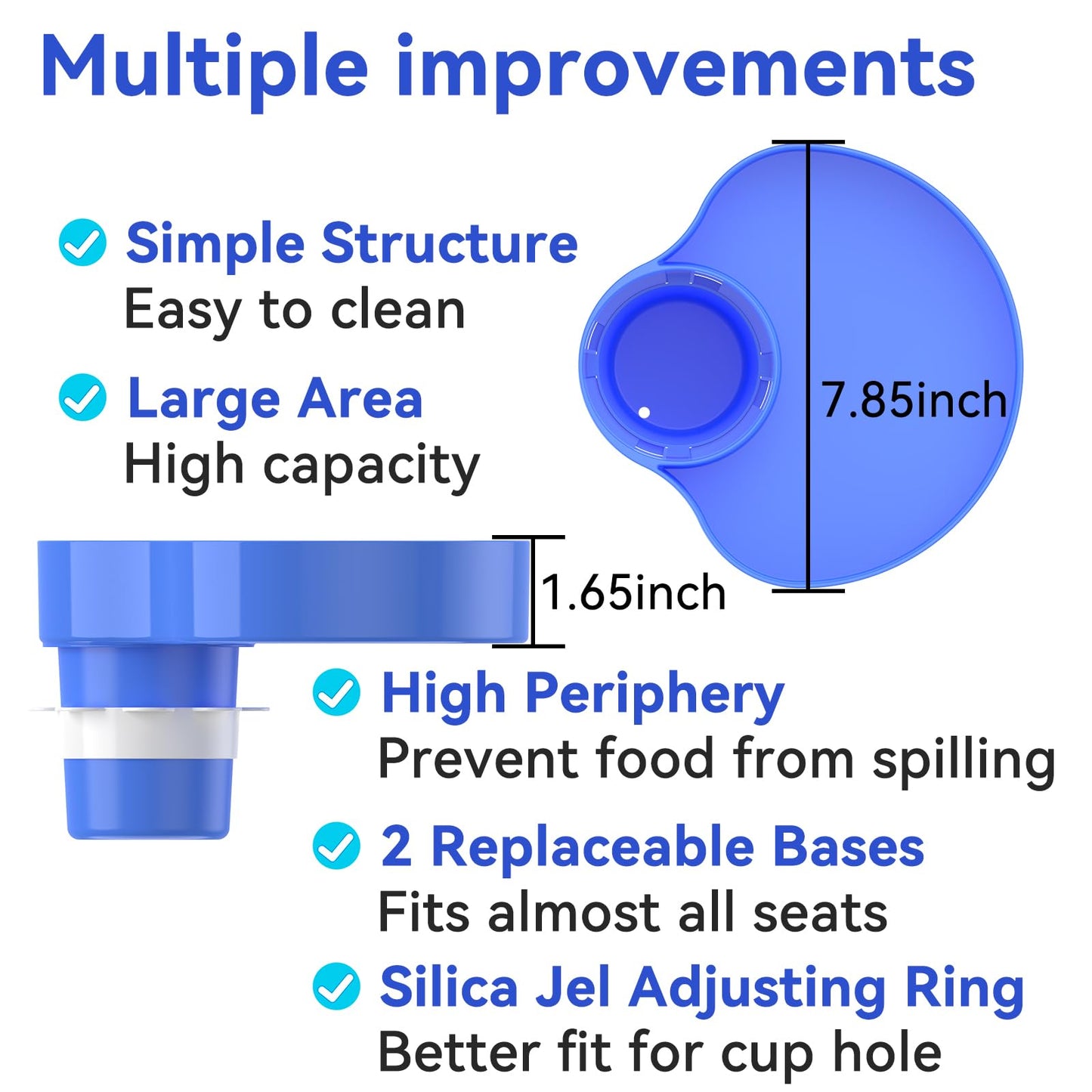 Sspont Kids Car Seat Tray, Travel Tray With Cup Holder For Toddler, Kids Car Seat Food Snack Tray For Road Trip, Stroller Snack