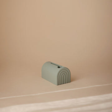 Mushie Bath Spout Cover | Soft Silicone Bathtub Faucet Safety Guard For Kids | Universal Fit (Cambridge Blue)