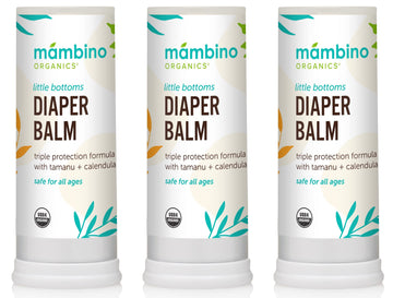 Mambino Organics Little Bottoms Diaper Balm, New & Improved Diaper Ointment Cream For Diaper Rash, Calendula - Oatmeal, Cruelty-