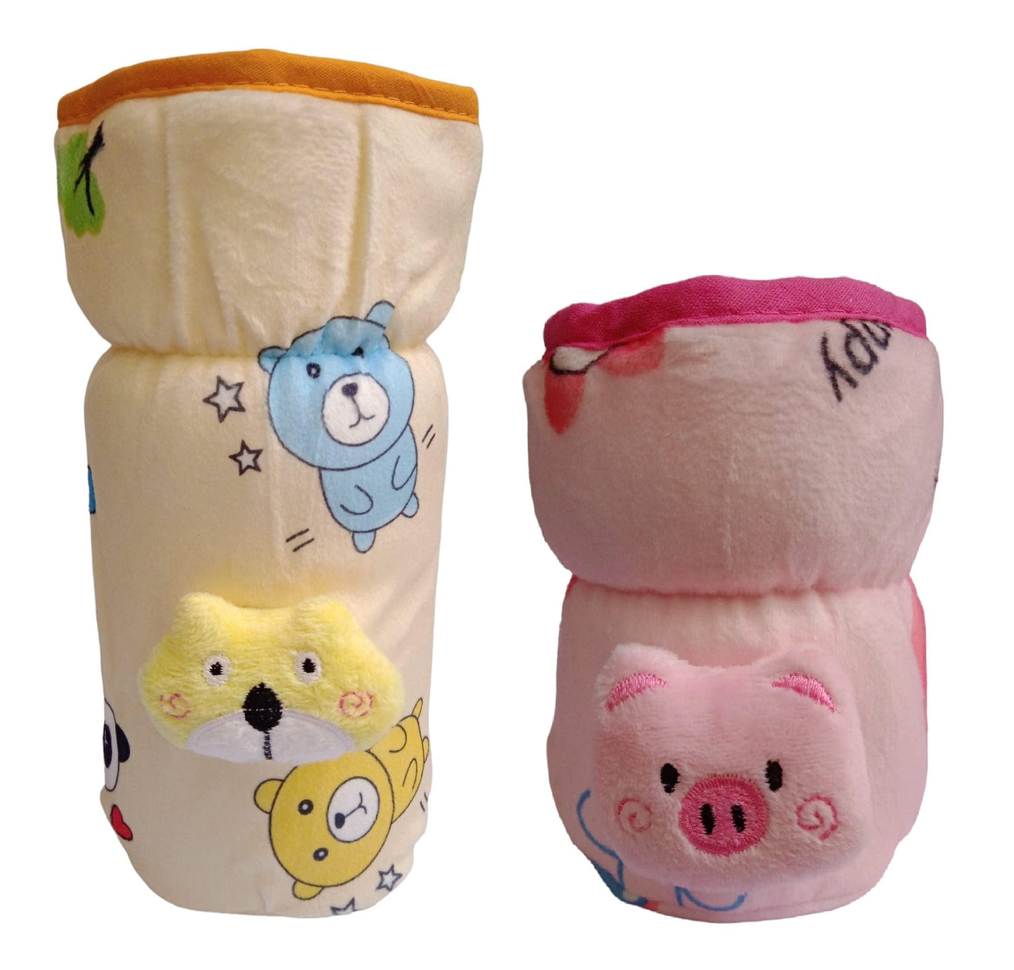 Manan Shopee Bottle Covers For Philips Avent/Broad Neck Soft Plush Stretchable Baby Feeding Bottle Tote Bag Cover With Strap (12