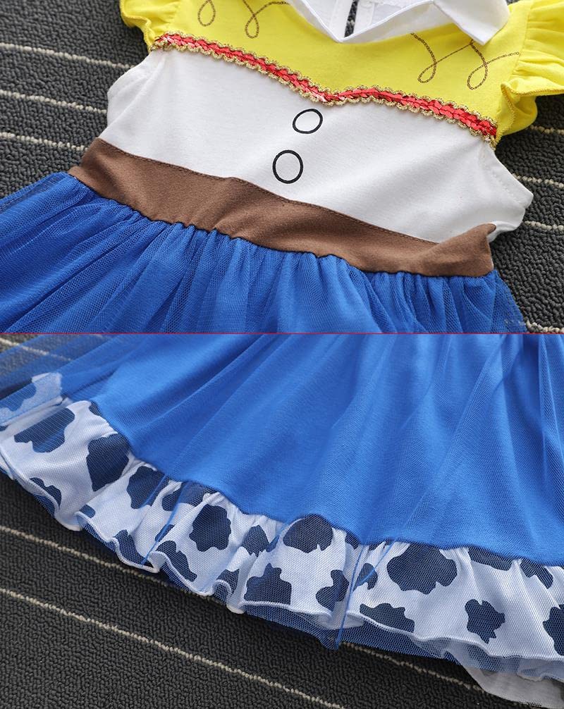 Dressy Daisy Cowgirl Tulle Dress For Toddler Girls Halloween Fancy Party Costume Summer Outfits Size 5T Blue, Style 25