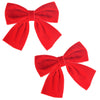 Deeka 2 Pcs 4' Hand-Made Velvet Hair Bows Alligator Clips Hair Accessories For Little Teen Toddler Girls Kids Set Of 2 -Red