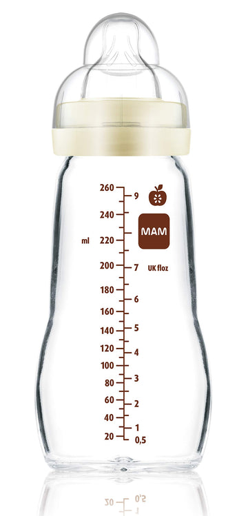 Mam Feel Good Glass Bottle (260 Ml, Unisex)