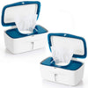 Oxo Tot Perfect Pull Baby Wipes Dispenser, Navy - Set Of 2 Diaper Wipe Holders