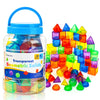 Odoorgames 60 Pieces 3D Shapes for Teaching - Geometric Solids for Kids,Light Table Manipulatives,Translucent Toy for Light Tabl