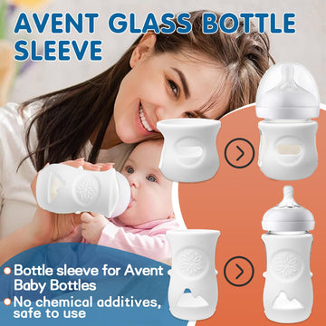4 Pcs Silicone Sleeves For Philips Avent Glass Baby Bottle - For Avent Glass Baby Bottle Sleeves - Baby Bottle Sleeve Handler -