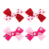 Yanjie Valentines Heart Hair Clips Red Pink Bowknot Hair Barrettes Heart Lip Print Boutique Alligator Clips Sweet Hair Accessori