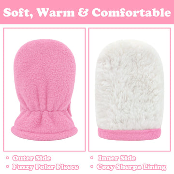 Baby Winter Mittens 6-12 Months Baby Mittens Winter Baby Winter Gloves Baby Girl Mittens Sherpa Infant Mittens Winter