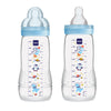 Mam Easy Active Baby Bottle, Switch Between Breast And To Clean, 4+ Months, Boy, 2 Count (Pack Of 1)