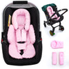 Infant Car Seat Insert with Extra 3 Strap Covers, Thickened Carseat Head and Body Support for Infant, Reversible Baby Car Seat C