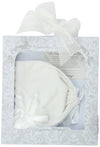 Stephan Baby Bonnets - White Cotton Christening Bonnet With Cutwork Embroidered Cross And Satin Bows, One Size, Scalloped Hem