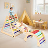 YOLEO Large Pikler Triangle Set 7-in-1 with Adjustable Height, Montessori Toddler Climbing Toys Indoor with Sturdy Base, Easy-Fo