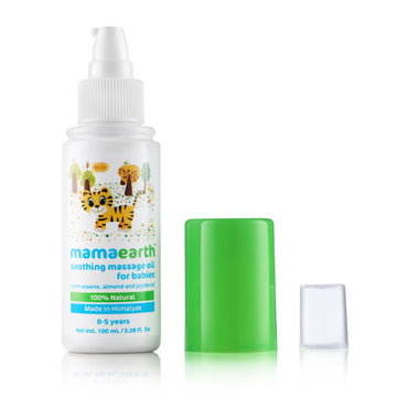 Mamaearth Soothing Baby Massage Oil | Long Lasting Moisturization With Sesame, Almond & Jojoba Oil | Gently Nourishes & Softens