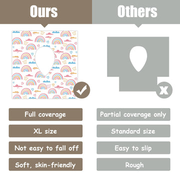 Zhoma 60 Pack Toilet Seat Covers Disposable, Extra Large No-Slip Waterproof For Toddler Potty Training, Individually Wrapped Por