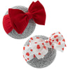 Qfv Baby Girl Bows Newborn Headband Valentines Infant Big Bows For Birthday/Baby Shower/Photography/Baby Gifts (Red & Love)