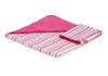 Towelselections Turkish Cotton Hooded Terry Velour Baby Bath Towel And Glove Set Pink Striped