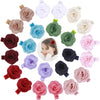 Insowni 24Pcs Alligator Hair Clips Barrettes Accessories Rose Flower For Baby Girl Toddlers (12 Pairs S6)