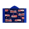 Bangsaur Kids Hooded Beach Towels, 100% Cotton 50X30 Inches Bath Pool Towel Wrap, Toddlers Boys 3-12 Years Coverup Fire Truck