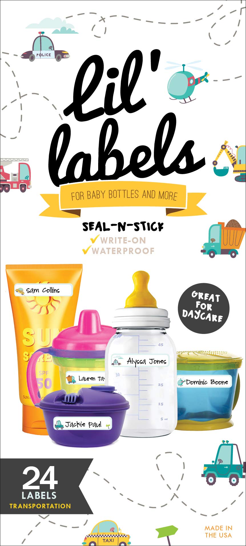 Bottle Labels, Write-On, Self-Laminating, Waterproof Kids Name Labels For Baby Bottles, Sippy Cup For Daycare School, Made In Th