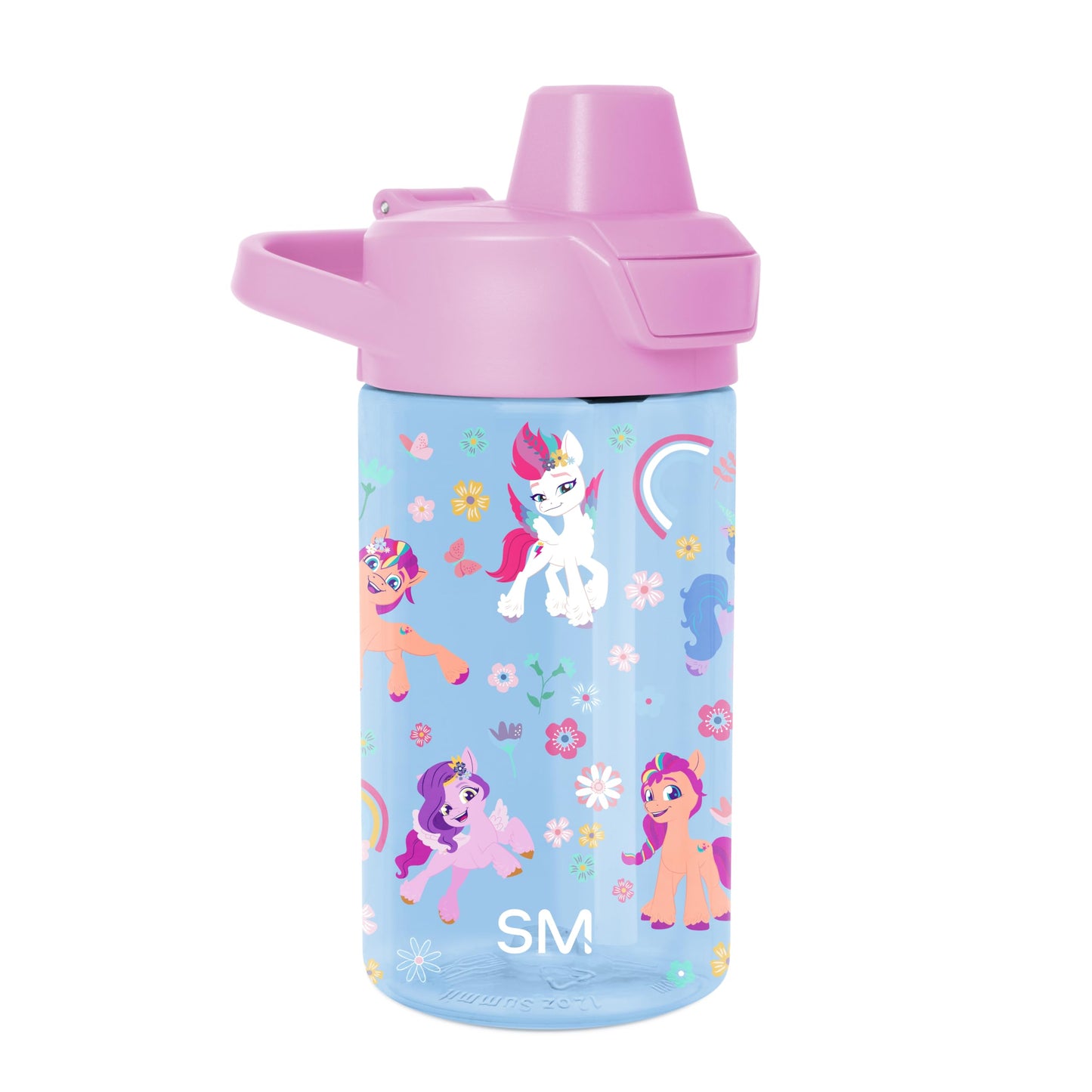 Simple Modern My Little Pony Kids Tritan Plastic Summit Water Bottle | 12 oz BPA-Free Cup with Covered Leak Proof Straw Lid for