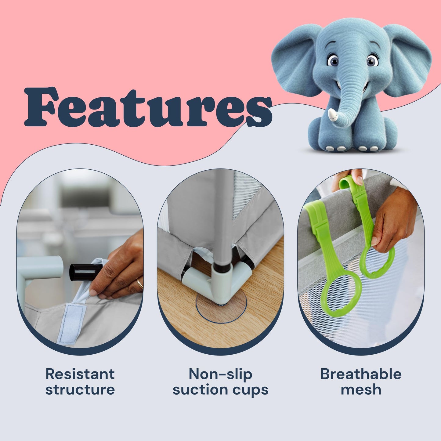 Todale Baby Playpen 70 59 - Baby Play Yard With Tear-Resistant Material, Anti-Slip Suckers, Breathable Mesh, Gate - Kids B