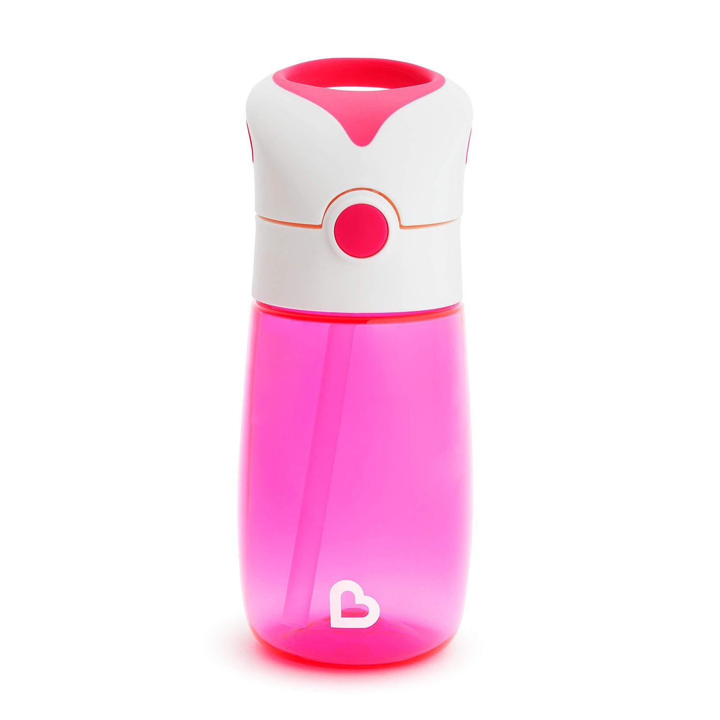 Munchkin? Flip & Go? Toddler Sippy Cup With Straw, 12 Ounce, Ultra Durable Tritan Material, Pink