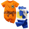 Iurnxb Newborn Long Sleeve Baby Boy And Girls Rompers Costume Jumpsuit Baby Clothes (Blue/Orange2, 9-12 Months)