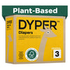 Dyper Baby Diapers Size 3 | Honest Ingredients | Cloth Alternative | Day & Overnight | Made With Plant-Based* Materials | Hypoal