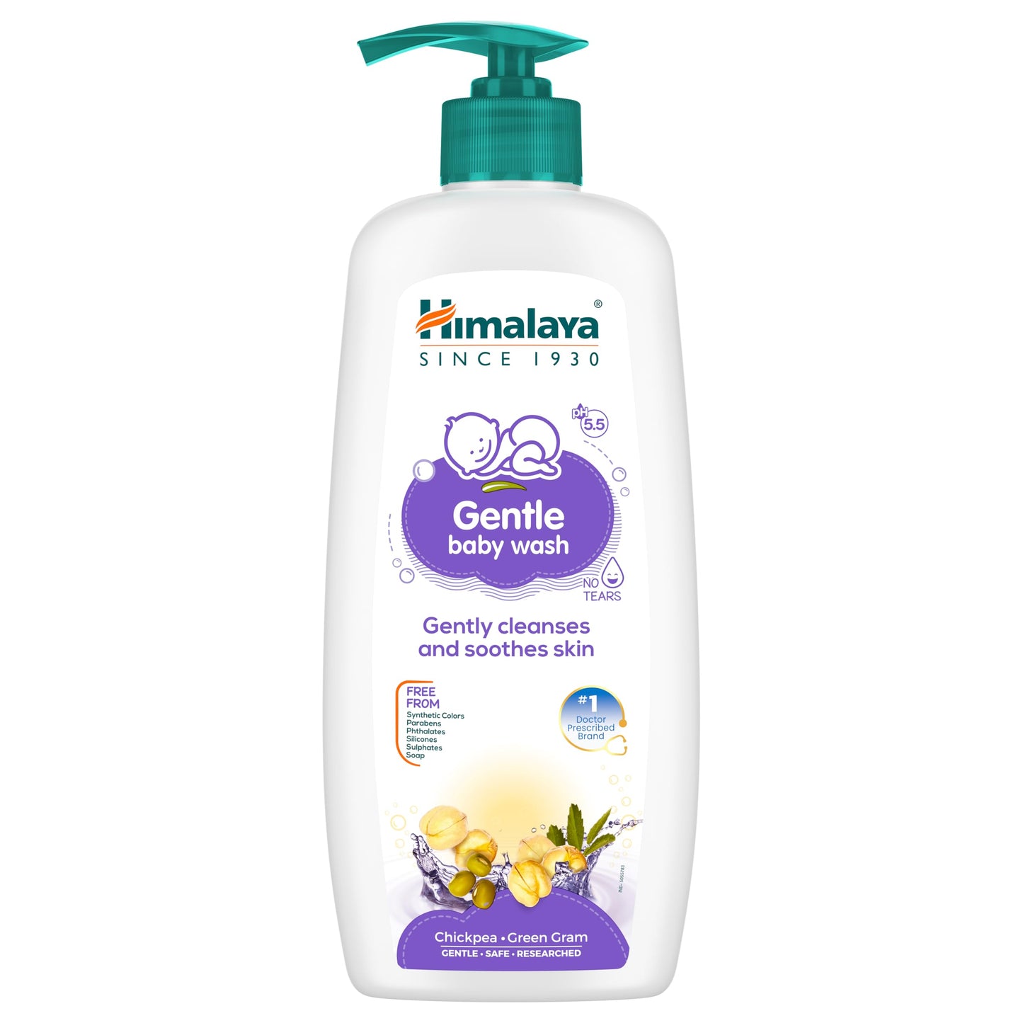 Himalaya Gentle Baby Wash 400Ml | No Tears Formula |With Chickpea And Green Gram| Cleansing BabyS Gentle Skin