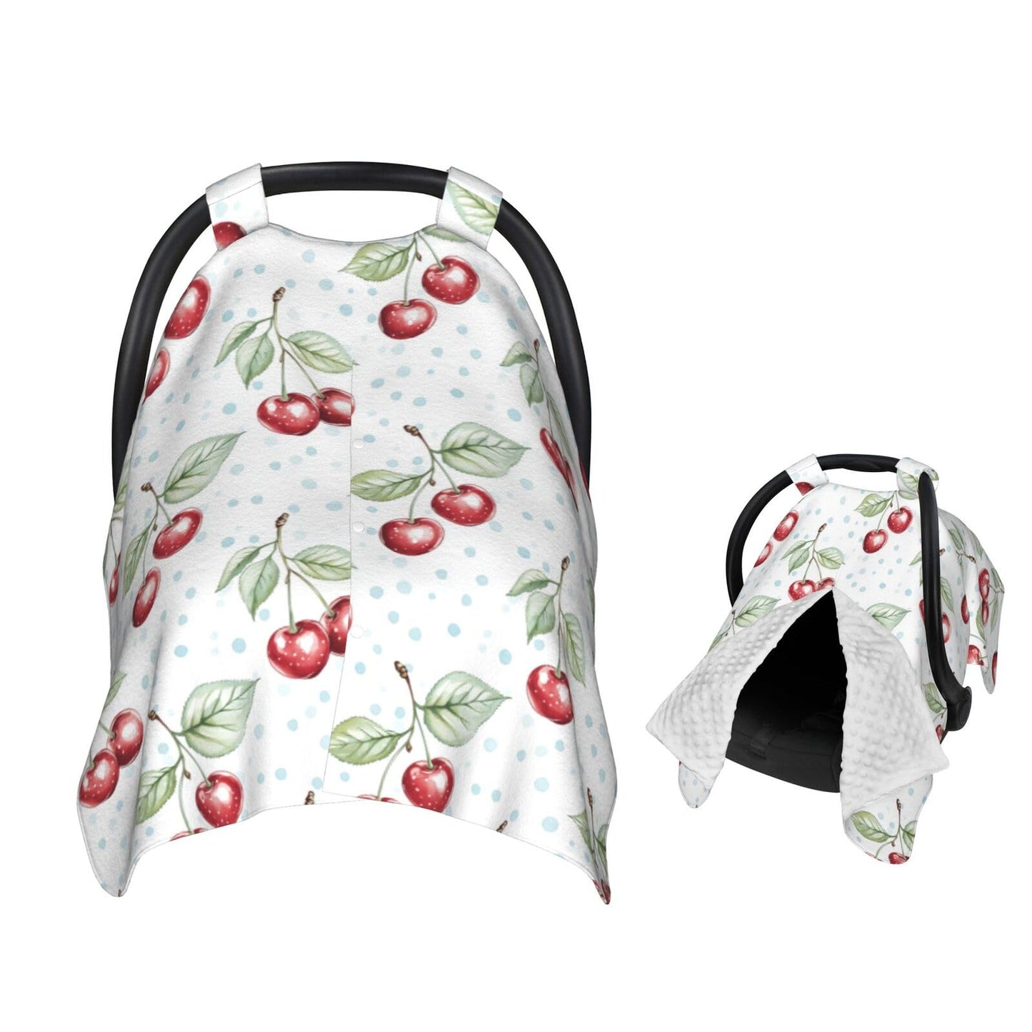 Muishi Cherries and Green Leaves Baby Car Seat Canopy Nursing Cover for Newborn Car Seat Breastfeeding Covers Blanket Newborn Sh