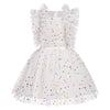 Ibtom Castle Girls Sparkly Dress: Toddler Sequin Dress, Baby Girl Dress - Infant Ruffled Embroidered Photoshoot Dresses For Bapt