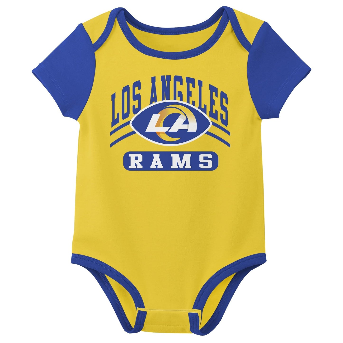 Outerstuff Nfl Newborn Baby And Infant Short Sleeve Bodysuit Variety 3-Pack - Los Angeles Rams, 3-6M