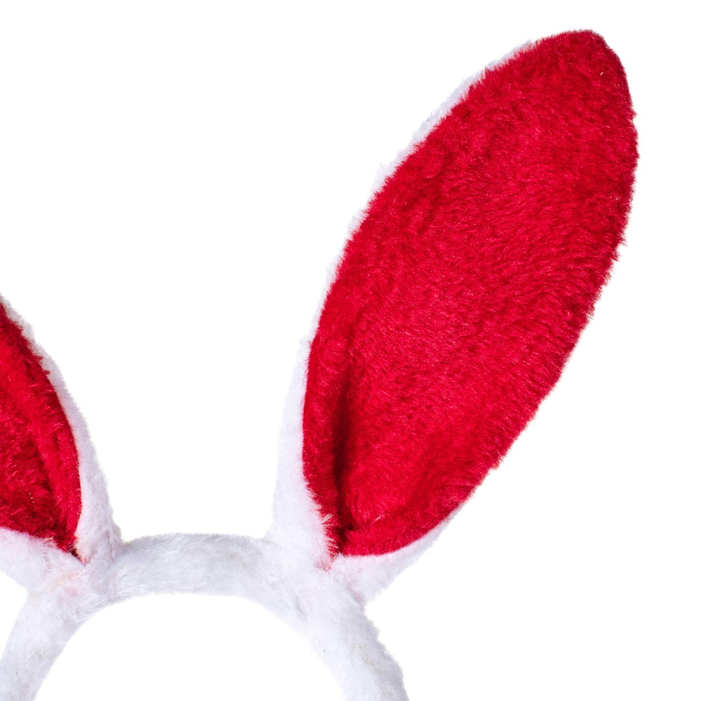 Cute Soft Touch Bunny Ears Headband Christmas Rabbit Ears Headband Gift For Children Kids Girls (Red)