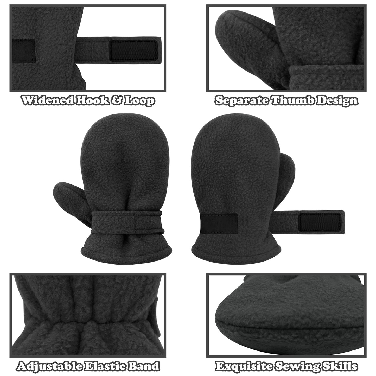 Kids Winter Gloves Toddler Gloves Ages 2-4 Baby Boy Mittens Gloves Black Gloves Kids Mittens For Toddler Girls
